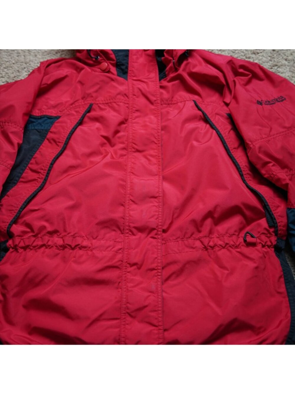 Y2K Columbia Fire Ridge 3 in 1 Jacket Womens L Red Ski Winter Coat Interchange - Picture 9 of 13